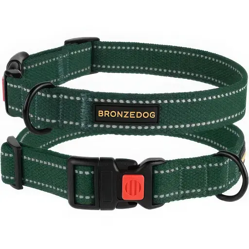 Нашийник для собак Barksi Сotton L 35-53х 2.5 см зелений - фото 1