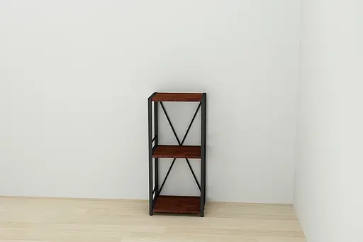 Этажерка 3/34 Ferrum-decor Серии Коннект 73x34x28 черный ДСП Венге 16мм (FRD-105548) - фото 6