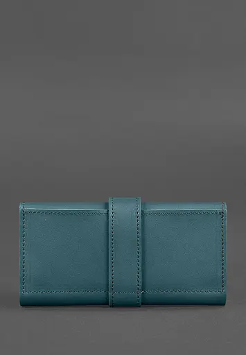 Шкіряне жіноче портмоне 3.0 зелене Краст - фото 5