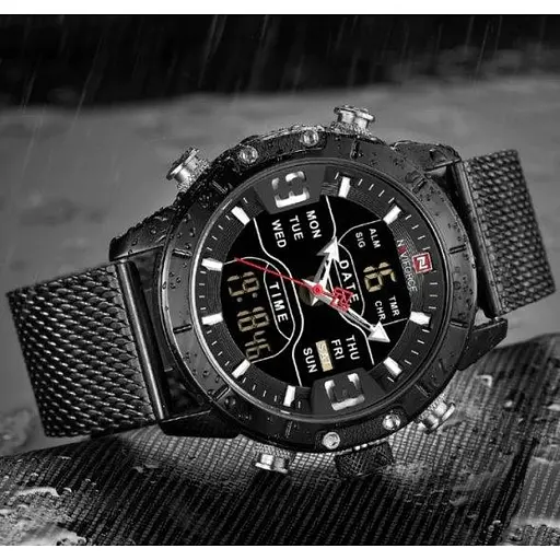 Мужские наручные часы Naviforce Tesla Black NF9153 - фото 4