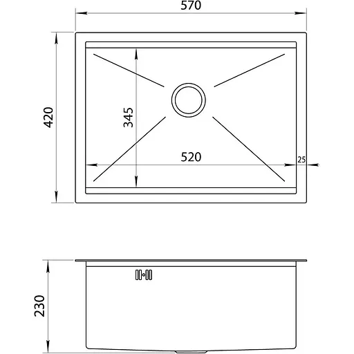 Комплект кухонної мийки та змішувача Nett з нержавіючої сталі NS-5742 - фото 8