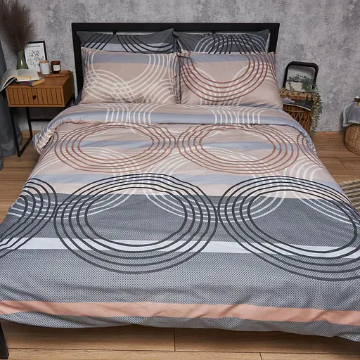 Комплект постельного белья Moon&Star Микросатин Premium Free Spirit King Size 220x240 наволочки 4х70х70 - фото 4