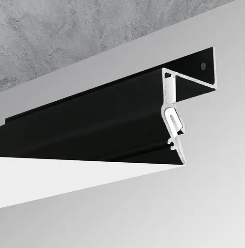 LED профіль для натяжної стелі гарпунна система. Ефект "тіньового шва". 3м KLOODI KLP NAT2951 3 BK - фото 2