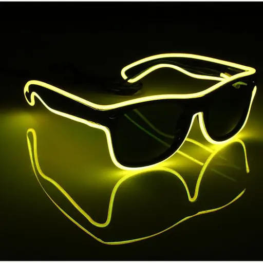 Очки светодиодные Leds солнцезащитные El Neon ray yellow неоновые