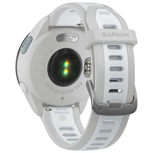 Смарт-годинник Garmin Forerunner 165 з білим силіконовим ремінцем - фото 2