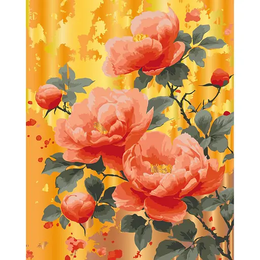 Картина за номерами "Золото троянд" Art Craft 13163-AC з металізованими фарбами 40х50 см - фото 1