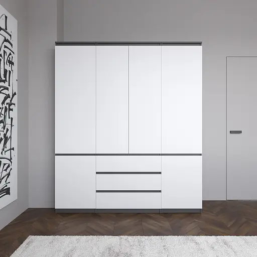 Шкаф для одежды Vays со штангой и полками, 3 ящика, комплект R9+R22-2 - фото 10