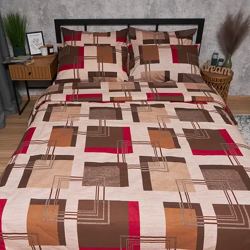 Пододеяльник Moon&Star Бязь Gold Люкс Retro Geometry Двуспальный 175x210 см - фото 3