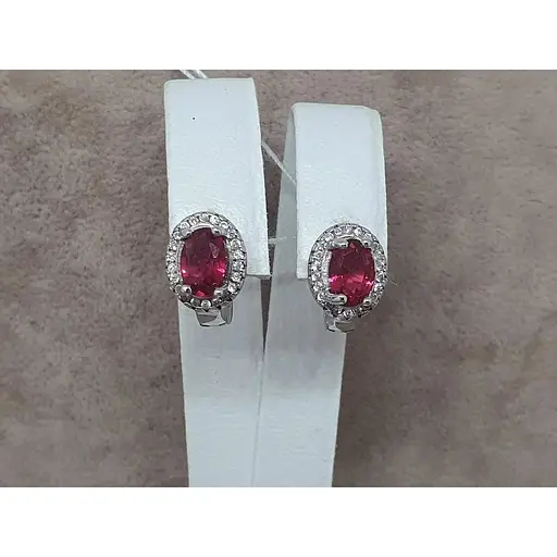 Срібні сережки TOP Silver з фіанітами. 9520114К - фото 4