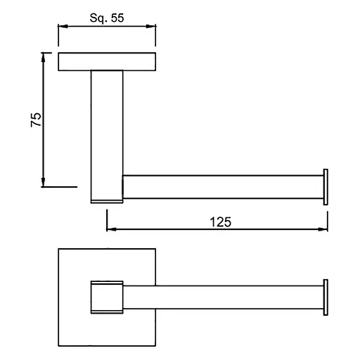 Тримач туалетного паперу Jaquar Kubix Prime AKP-CHR-35755PS Хром - фото 2