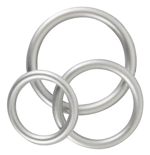 Набор эрекционных колец You2Toys Metallic Cock Ring Set 3 шт. серебристый - фото 8