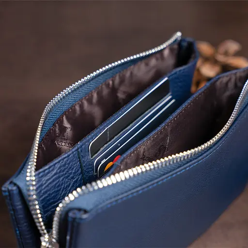 Женский кожаный кошелек-клатч ST Leather 19.2х10х2 см acs0015943 - фото 9