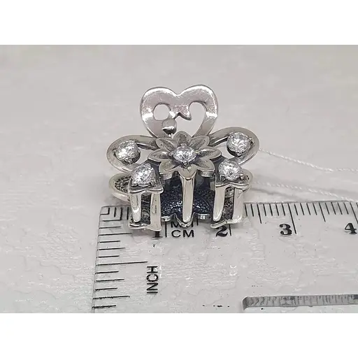 Серебряная заколка для волос Ирий с фианитами. 9313 - фото 5