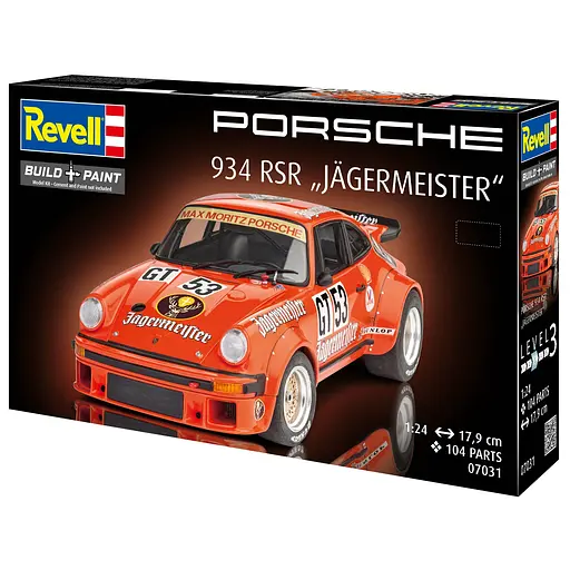 Сборная модель-копия Revell Автомобиль Porsche 934 RSR Jägermeister 1:24 (RVL-07031) - фото 1