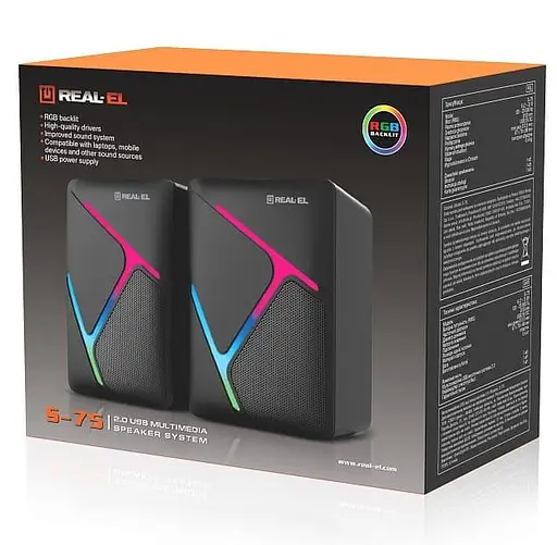 Акустическая система Real-EL 2.0 S-75 Black (EL121100015) - фото 7