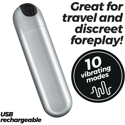 Вібраційна куля Crushious Imoan акумуляторна срібляста 7.6 х 2 см - фото 6