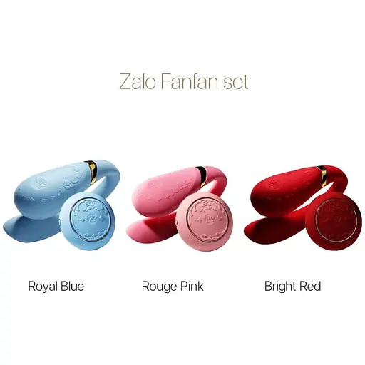 Смарт-вібратор для пар Zalo Fanfan set Rouge Pink пульт ДУ - фото 9