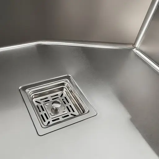 Кухонная мойка Platinum Handmade нержавейка 58x43B HSB (квадратный сифон 3,0/1,0), Нержавеющая сталь - фото 5