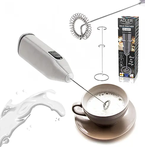 Спінювач молока та напоїв Adler AD 4500 з підставкою - фото 2