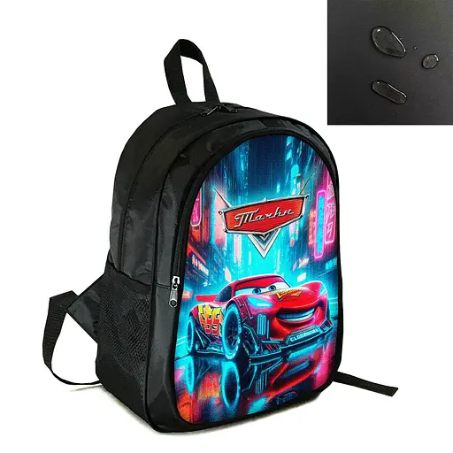 Рюкзак шкільний/міський 38×28см з принтом Тачки Блискавка МакКвін дитячий, підлітковий, спортивний (4260)