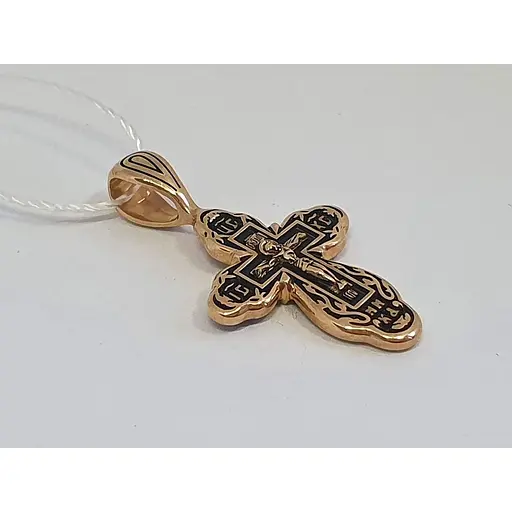 Золотий хрестик Золотий вік. Розп'яття Христа. 31525-3/01/4 - фото 3