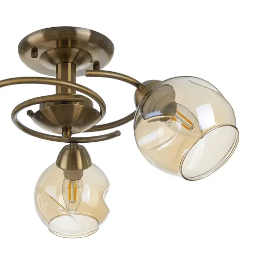 Люстра потолочная Brille в спальню E27 60W AB (LK-683C/3) - фото 2