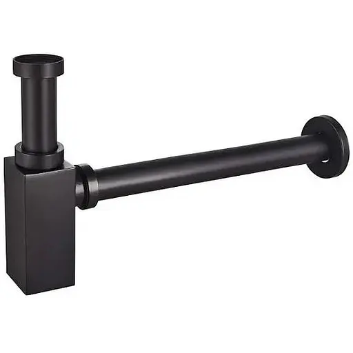 Сифон для раковини Koer BT-02-05 KR3412, Чорний матовий - фото 1