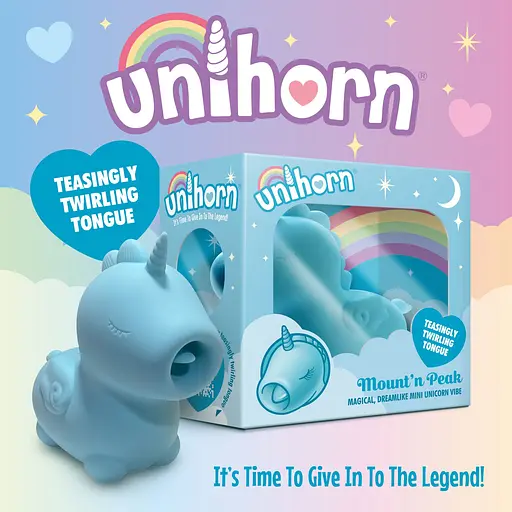 Вібратор для клітора Unihorn Mount'n Peak, 9 см (блакитний) - фото 4