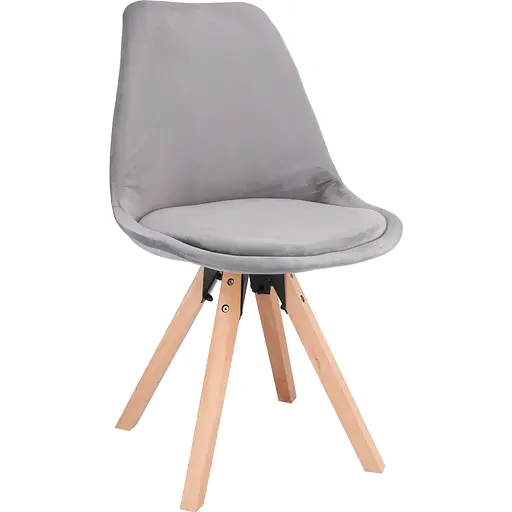 Стул Jumi Saida в скандинавском стиле с деревянными ножками серый