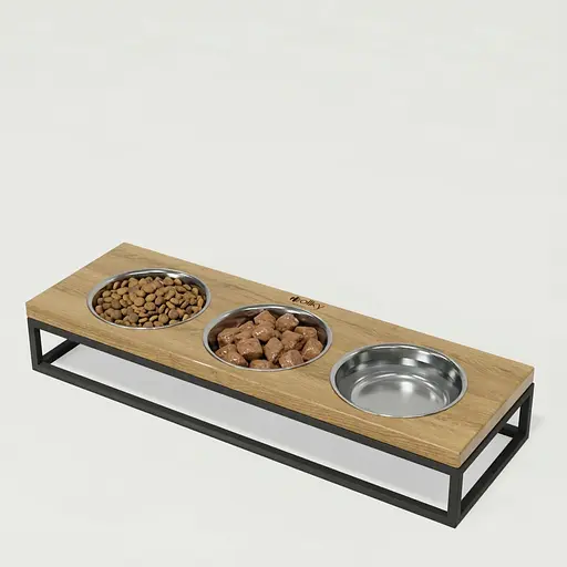 Hollky Base Bar — три миски на підставці (3 × 0,45 л)