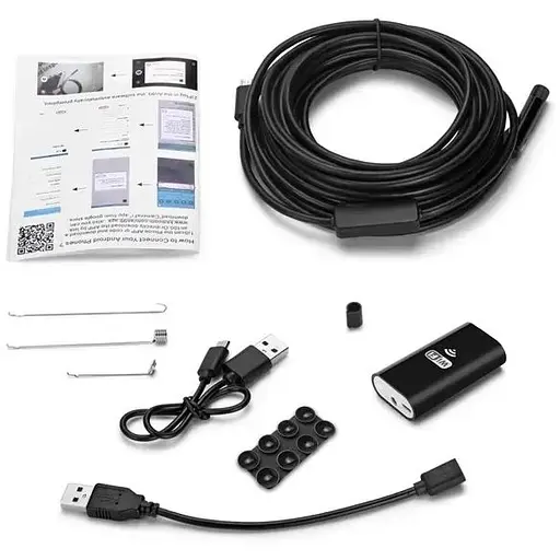 Эндоскоп для смартфона Kerui YPC99-1.5 м wifi беспроводной, мягкий кабель 8 мм диаметр - фото 6