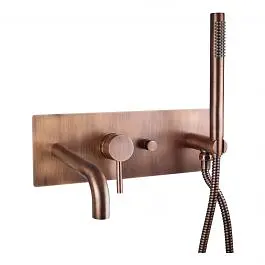 Змішувач для ванни Paffoni Light brushed copper LIG001RMSP, Бронза - фото 1