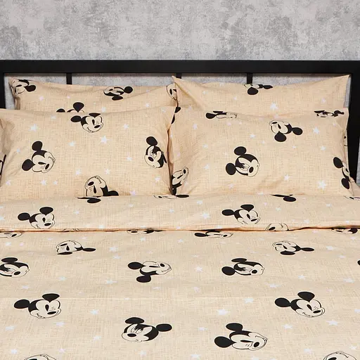 Комплект постільної білизни Moon&Star Бязь Gold Люкс Mickey Mouse King Size 220x240 наволочки 4х50х70 - фото 5