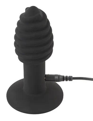 Анальна пробка з вібрацією Orion Black Velvets Twist plug 10.7 см (чорний) - фото 5