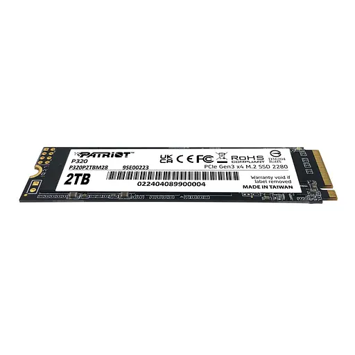 Накопитель SSD M.2 Patriot P320 2TB NVMe 2280 Gen3. 0 x4 3D TLC - фото 3