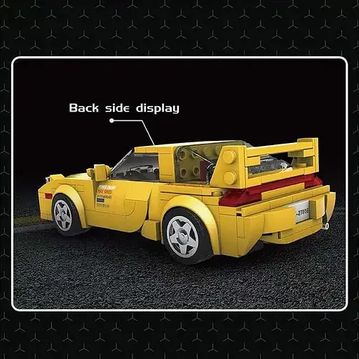 Набір для збирання моделі Mold King Speed Champions Mazda RX-7 FD3S з дисплеєм, 27016 кубиків Initial D - фото 4