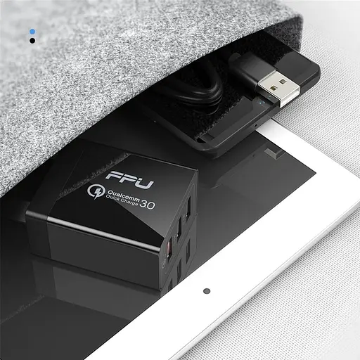 Адаптер блок живлення 3 порти (виходу) Essager Fangbo QC3.0 3U (QC+Dual 2.4A) чорний - фото 7