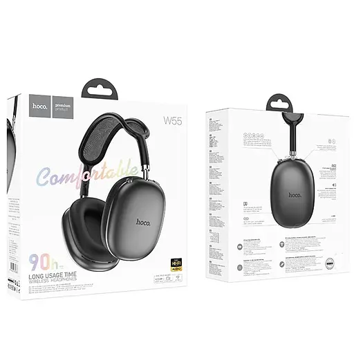 Накладні бездротові навушники Hoco W55 Pleasing Deep space gray