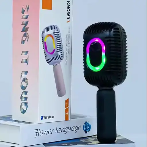 Караоке Микрофон-колонка KMC650 Black - фото 2