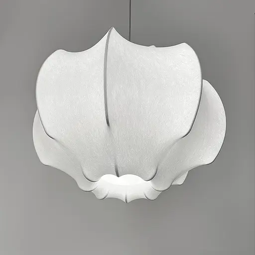 светильник с белым абажуром 50х45 см в стиле Wabi-sabi | Ст. PLP 05-500*450 Line F - фото 4