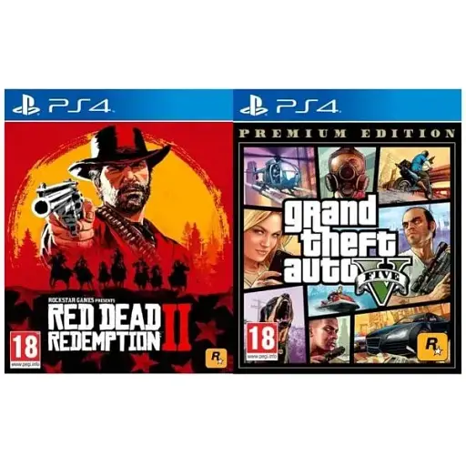Гра Red Dead Redemption 2 + GTA V Premium Edition (російські субтитри) (PS4) Rockstar Bundle