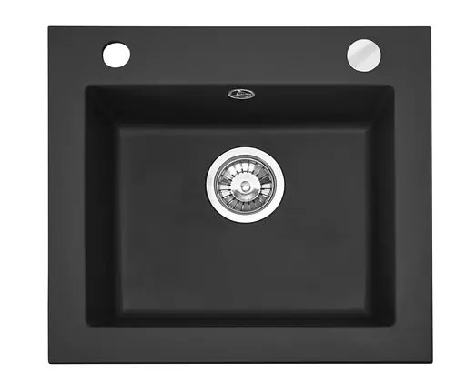 Кухонна мийка гранітна Rea West black ZLE-00120, Чорний - фото 6