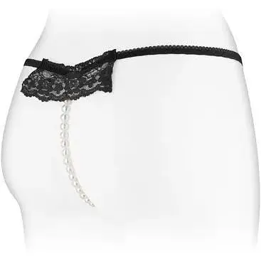 Трусики-стрінги Fashion Secret Katia з перлинною ниткою Black - фото 2