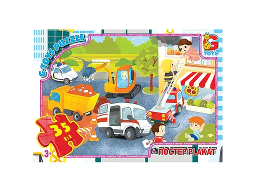 Пазли Вчимося з задоволенням Аварійні служби, 35 елементів