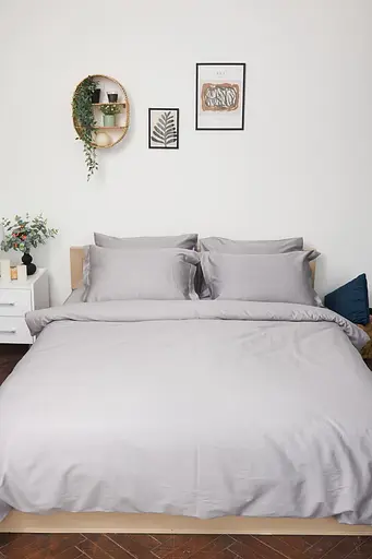 Комплект постельного белья Moon&Star евро 200х220 см наволочки 4х50х70 см Smoke Satin Premium - фото 2