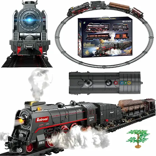 Детская железная дорога Steam Train со звуком, светом и паром (601 A) - фото 2