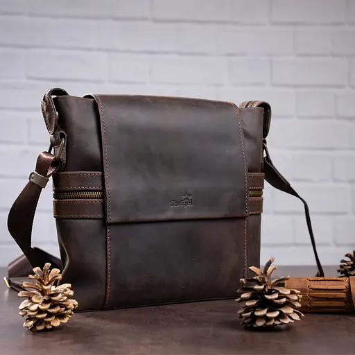 Чоловіча шкіряна сумка SHVIGEL 25х28х6 см sum0012498 - фото 6