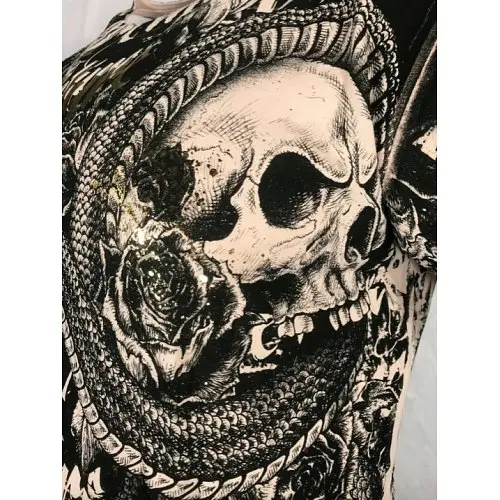 Футболка Xtreme Couture by Affliction Men T-Shirt Blacktooth Skull Biker 3XL - фото 4
