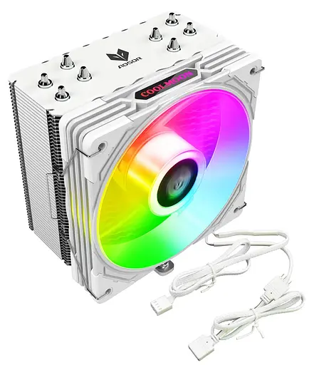 Кулер для процессора Coolmoon Aosor AS400 WHITE (AS400 WHITE) - фото 2