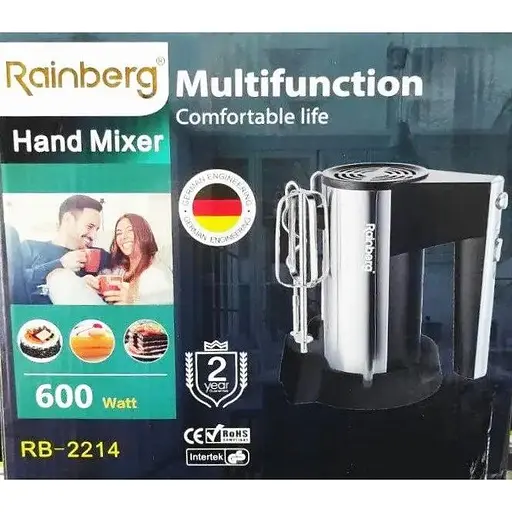 Міксер ручний Rainberg RB-2214 600 Вт 5 швидкостей для кухні на підставці - фото 9